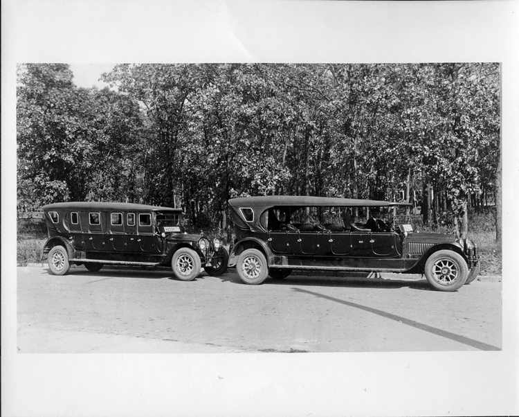 Two Packard jitney buses of Red Ball Transp co