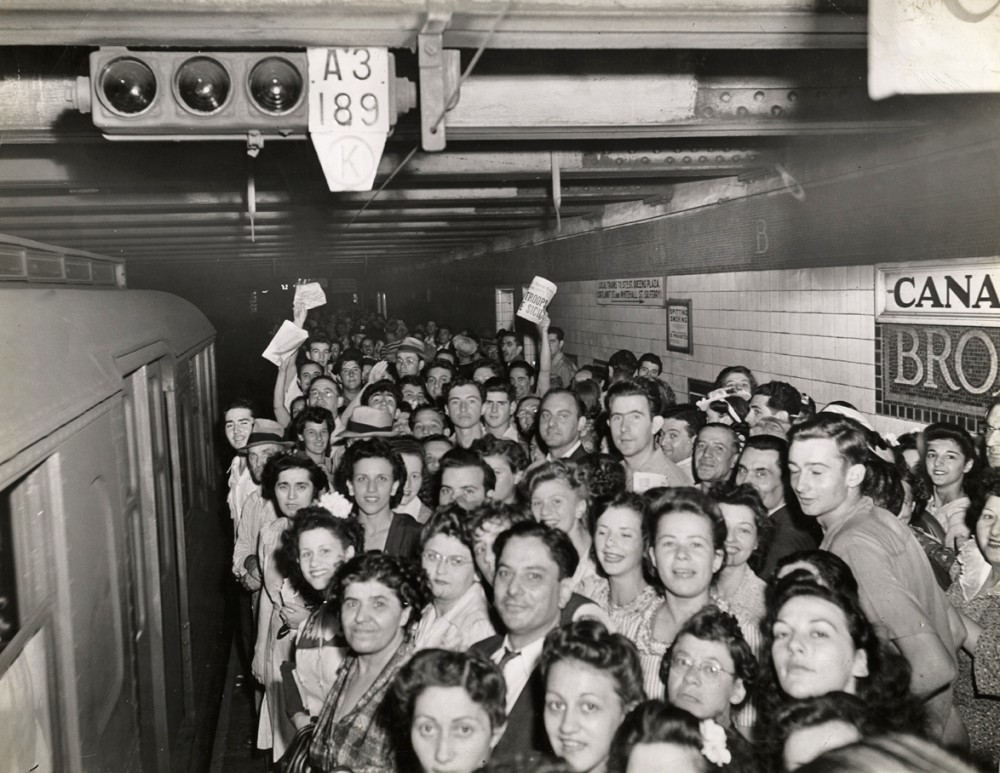 Weegee - Subway Serves as Blackout Shelter, August 13, 1943