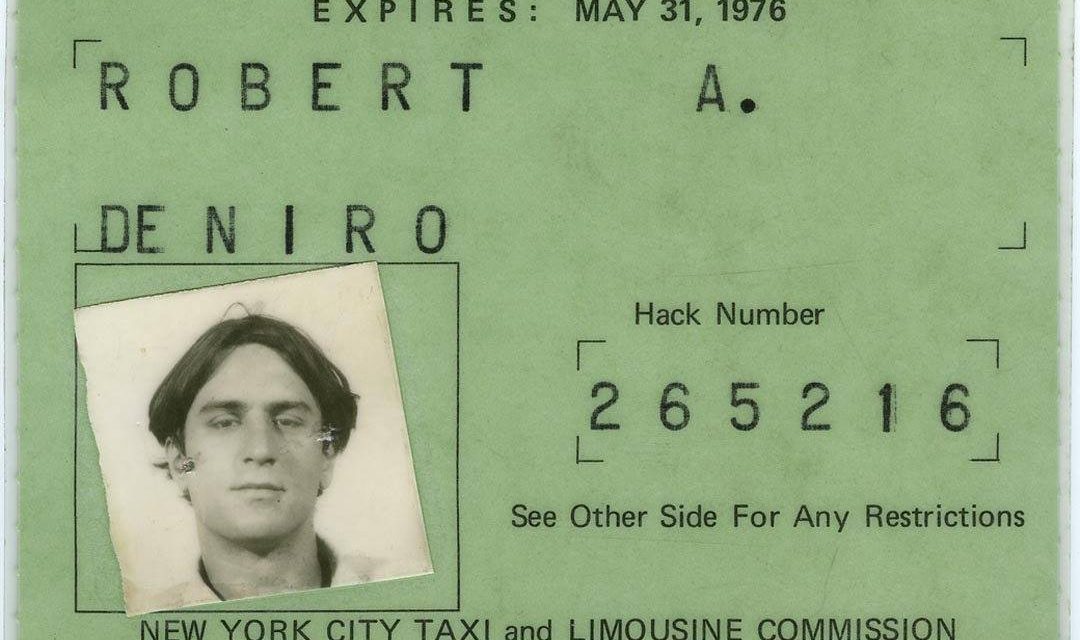 Водительская лицензия нью-йоркского таксиста выданная Роберту Де Ниро в 1975 году