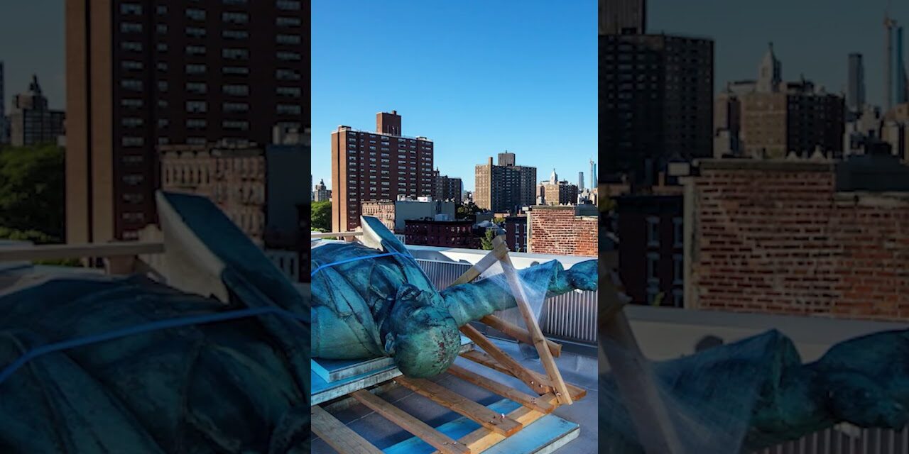 Ленин на крыше дома в Нью Йорке / Прогулка по Манхэттену